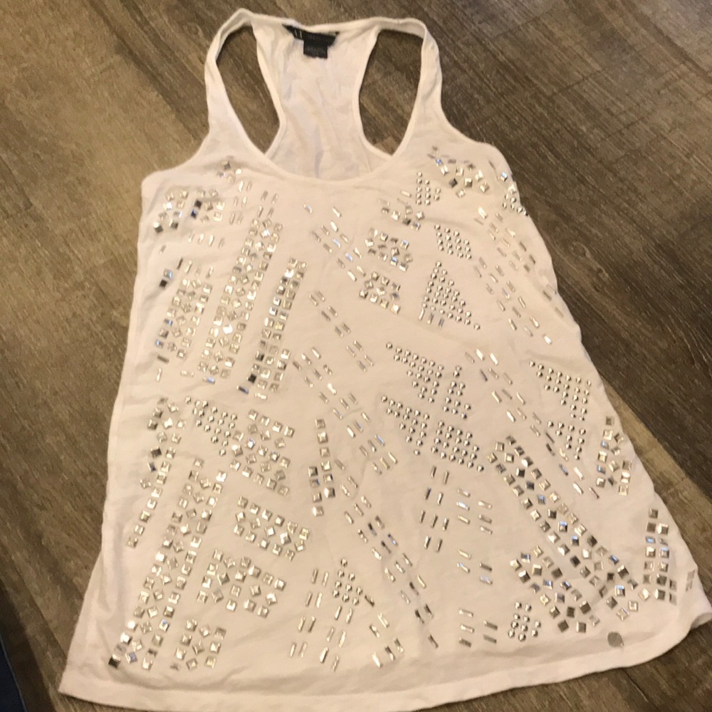 Armani Exchange XS Tank White and Silver
